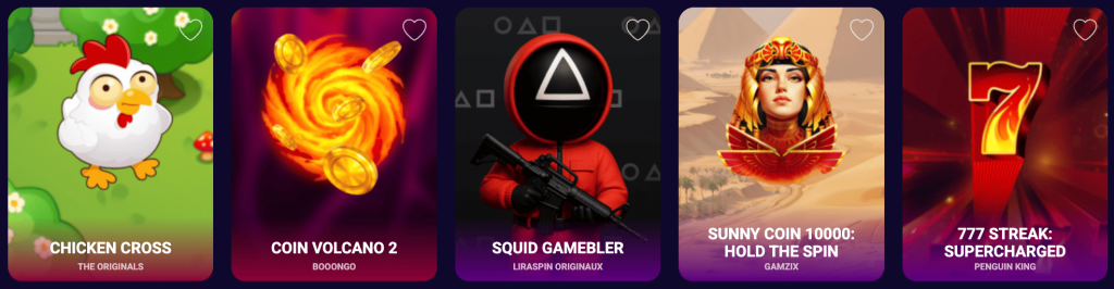 Catalogue de Jeux LiraSpin Casino